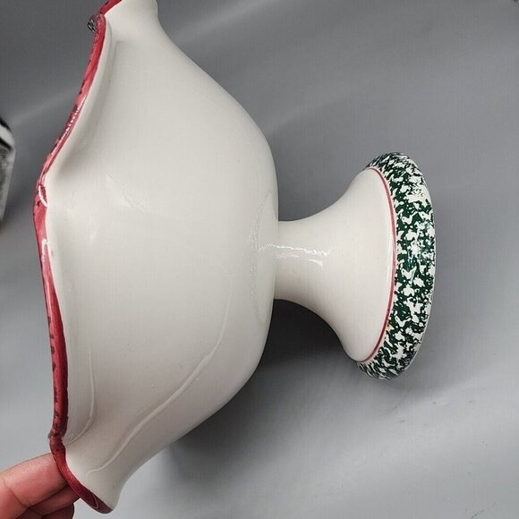 Furio Christmas Tree Center Bowl Centerpiece Pedestal Compote 1997 Made in Italy - Picture 7 of 7